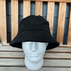 Black Corduroy Bucket Hat